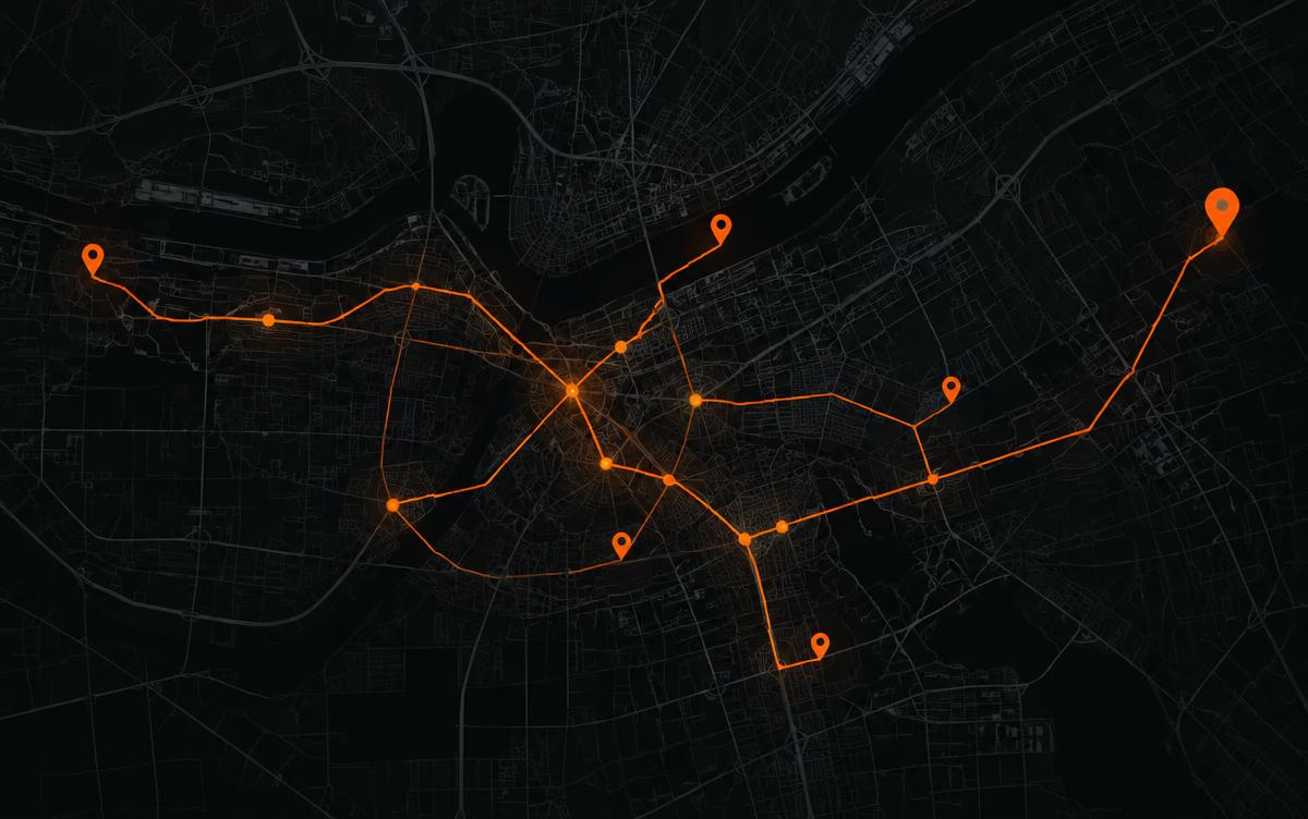 Map of HARDLINE service routes